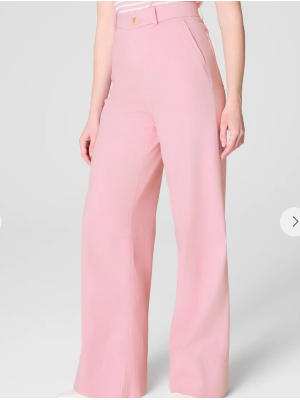 Spanx SPANXsupersmooth Stretch Twill
Wide Leg Pant Pink Zipper Fly X-Large Tall